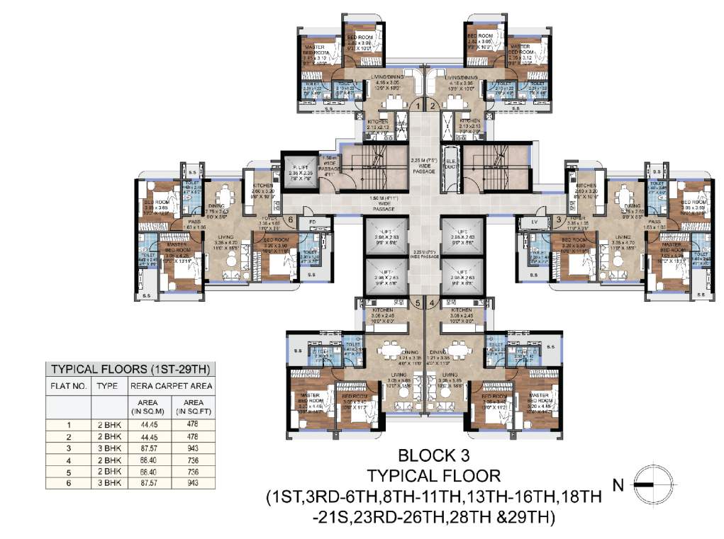  miraya divine Building No 3 Cluster Plan