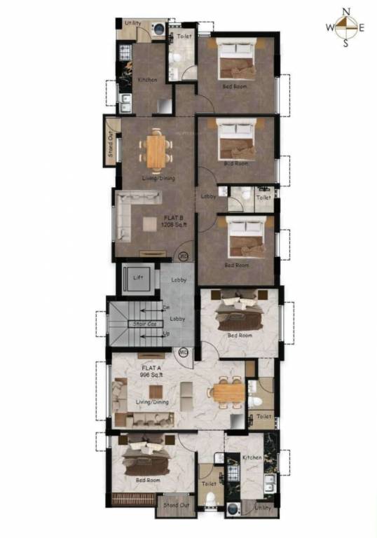  samruddhi Samruddhi Typical Floor Cluster Plan