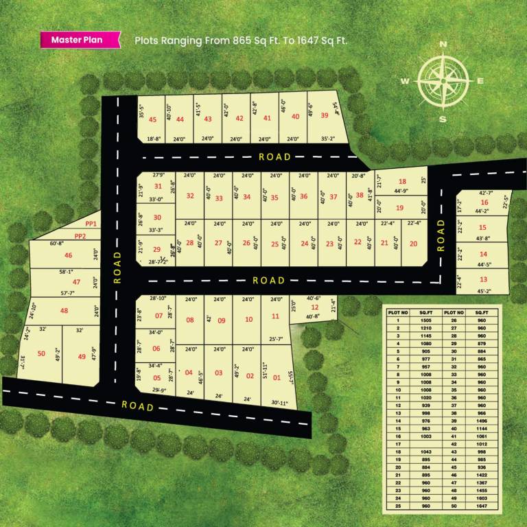  srinivasa palms Layout Plan