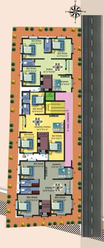  sri-sai-enclave Sri Sai Enclave Cluster Plan from 1st to 4th Floor