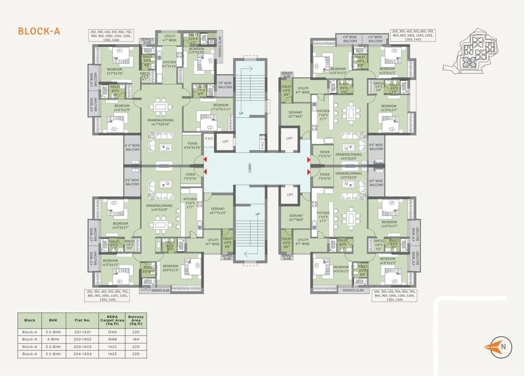 avenue Block A Cluster Plan