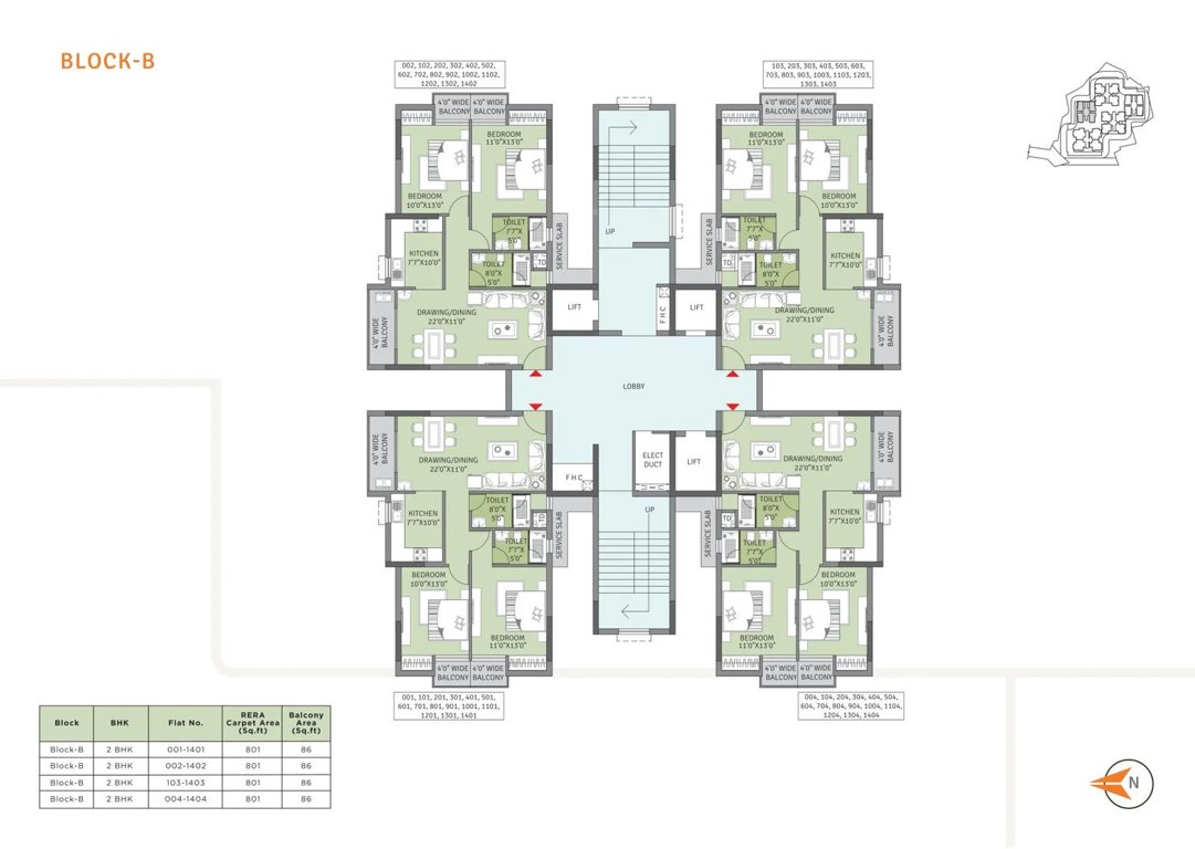 avenue Block B Cluster Plan