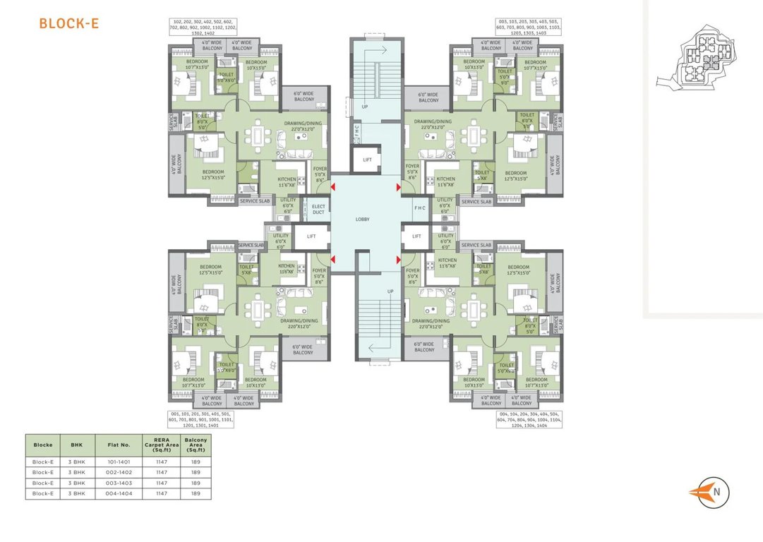 avenue Block E Cluster Plan
