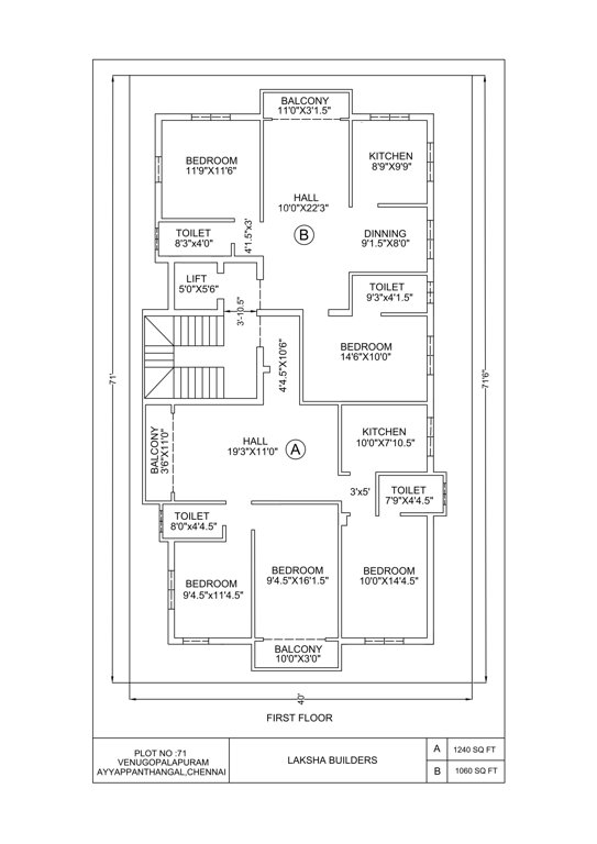  apartments Apartments Cluster Plan for 1st Floor