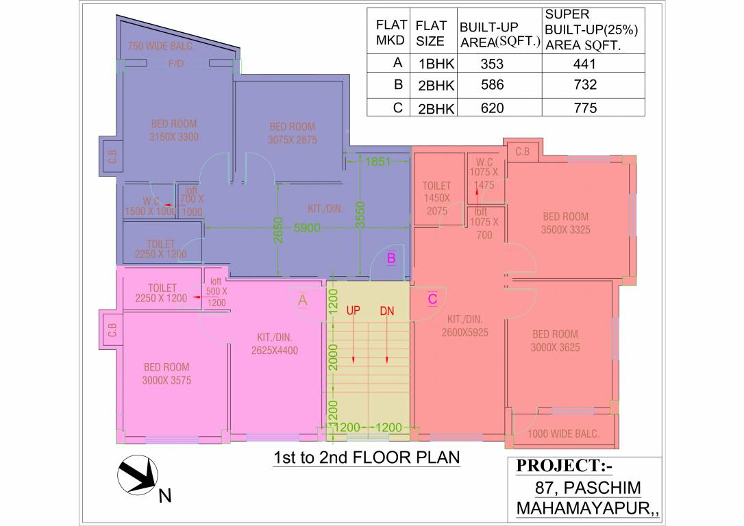  mukul Mukul Cluster Plan from 1st to 2nd Floor