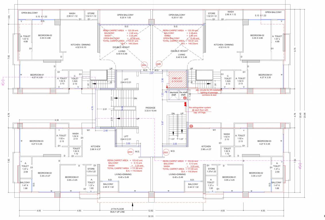ashtavinayak homes Block B Cluster Plan For 20th Floor