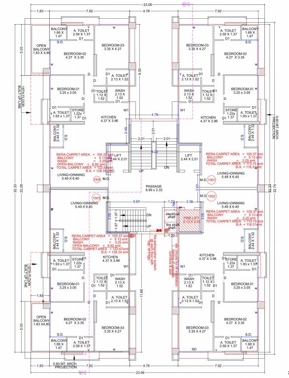 ashtavinayak homes Block C Cluster Plan For 15th Floor