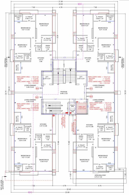 ashtavinayak homes Block C Cluster Plan For 9th Floor