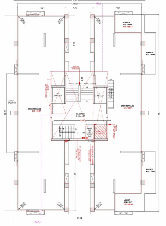 ashtavinayak homes Block C Cluster Plan For Terrace Plan