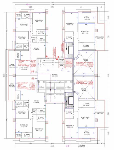  ashtavinayak-homes Block D Cluster Plan For 21th Floor