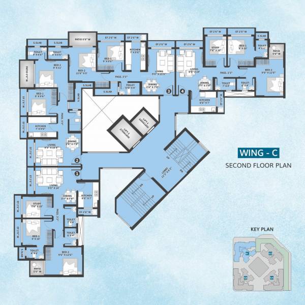  rajhans-blossom-building-6-wing-c&d Wing C Cluster Plan