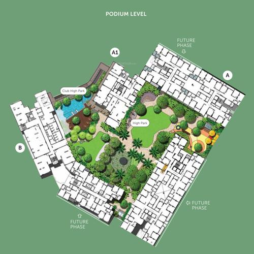  highpark Tower 1 To 3 Cluster Plan for Podium Floor