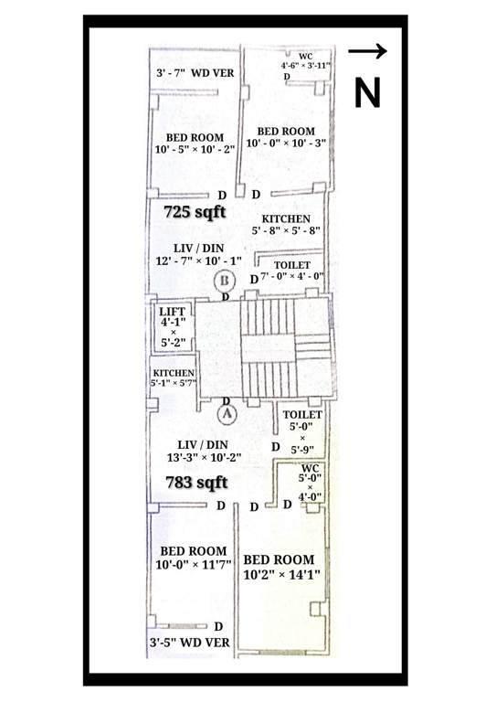  roma villa Roma Villa Cluster Plan from 1st to 4th Floor