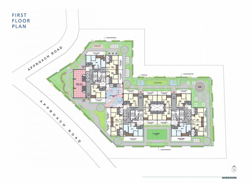  the ridges 41 Tower 27 A 28 B  29 C Building Cluster Plan