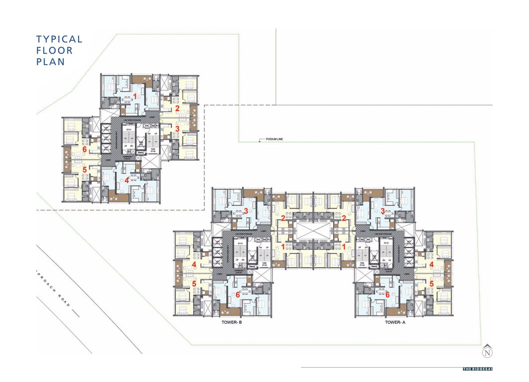  the ridges 41 Tower 27 A 28 B  29 C Building Cluster Plan