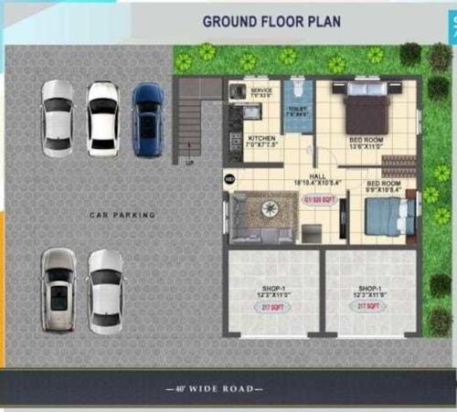  sai-nivash-apartment Sai Nivash Apartment Ground Floor Cluster Plan