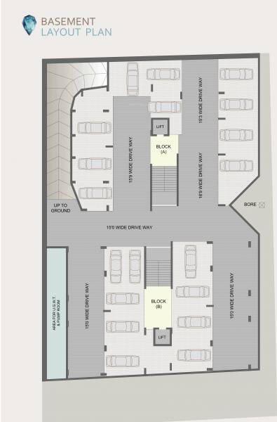  sapphire-2 A + B Basement Cluster Plan