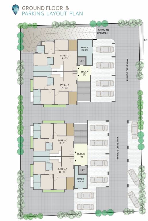  sapphire 2 A + B Cluster Plan For Ground Floor