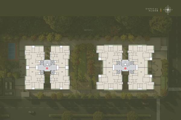  pratibimb A & B Cluster Plan for Typical Floor