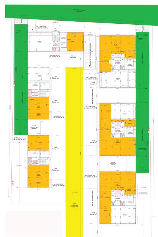 aster Block E,F,G,H,I,J Cluster Plan For Ground Floor