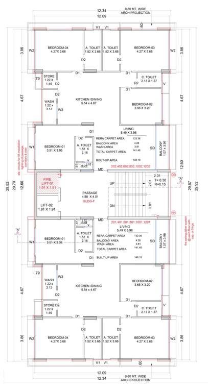 aster Block F Cluster Plan From 2nd,4th,6th,8th,10th And 12th Floor