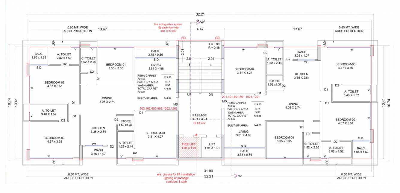 aster Block G Cluster Plan From 2nd,4th,6th,8th,10th And 12th Floor