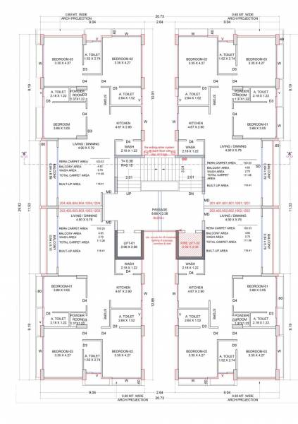 Block I Cluster Plan From 2nd,4th,6th,8th,10th And 12th Floor aster Block I Cluster Plan From 2nd,4th,6th,8th,10th And 12th Floor