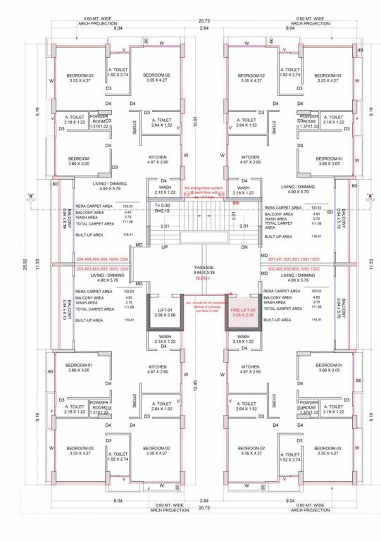 aster Block I Cluster Plan From 2nd,4th,6th,8th,10th And 12th Floor