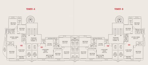 Block A And B Cluster Plan For 1st Floor courtyard-regalia Block A And B Cluster Plan For 1st Floor