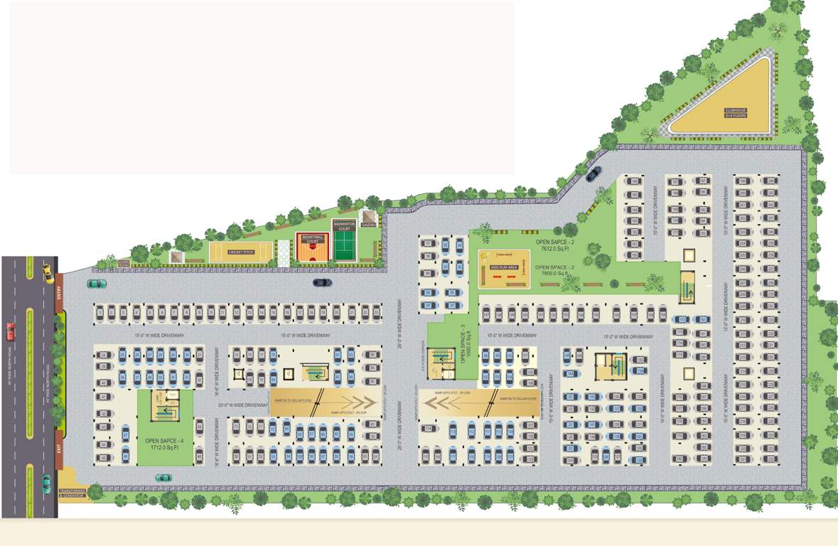  serene vistas Block A And B Cluster Plan For Ground Floor