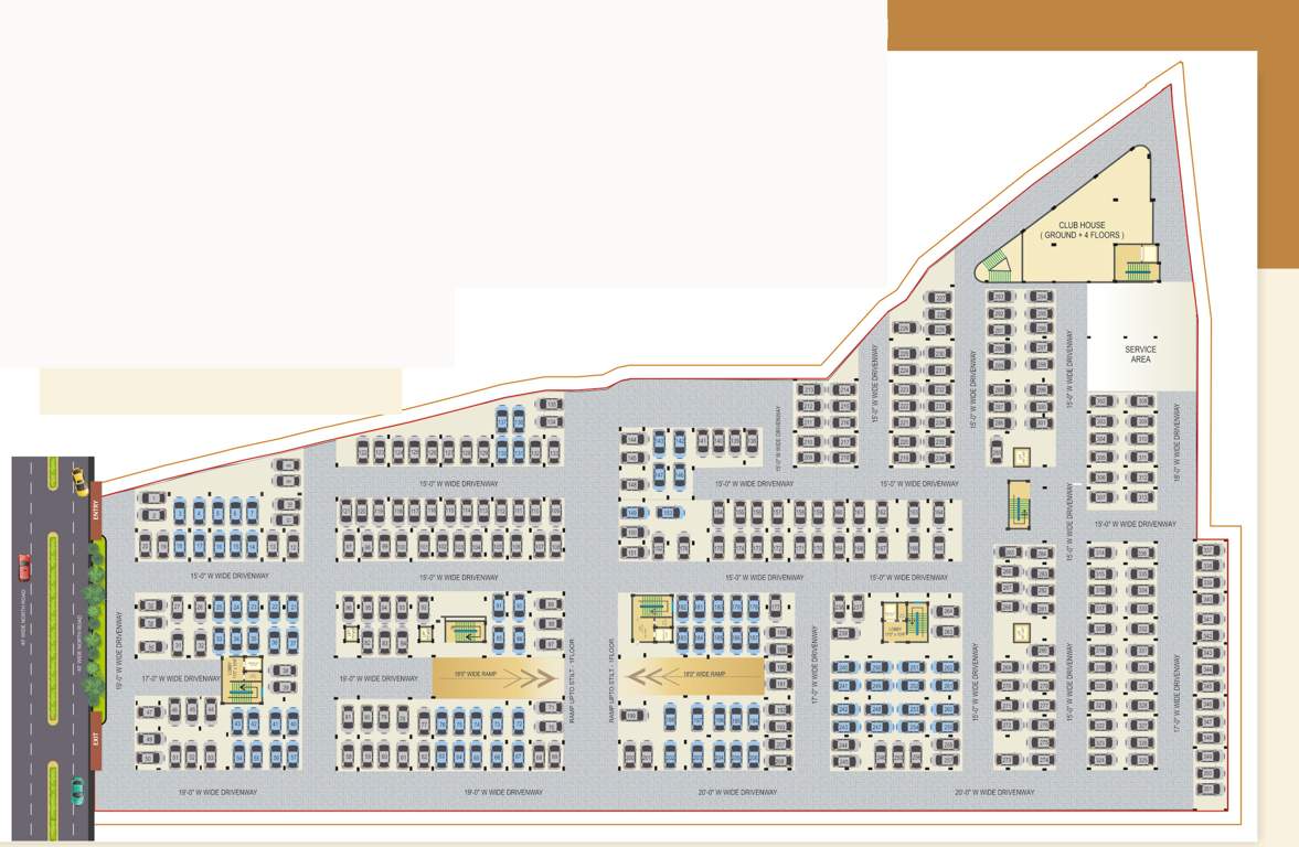  serene vistas Block A And B Cluster Plan For Ground Floor