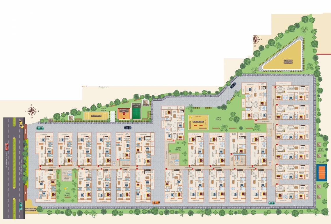  serene vistas Block A And B Cluster Plan For Typical Floor Plan