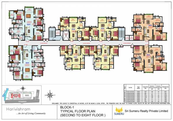  harivishram Block-1, 2 Typical Cluster Plan