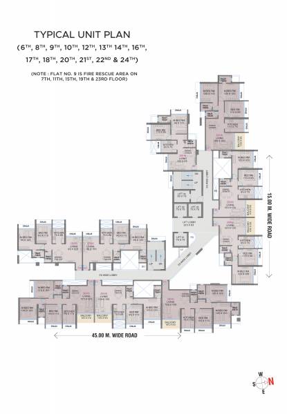  celesta Celesta Cluster Plan from 6th to 24th Floor