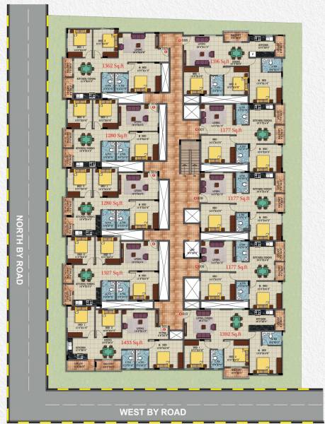  aarna Aarna Cluster Plan For Typical Floor Plan
