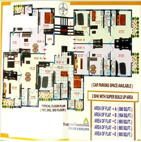  kalpataru-apartment Kalpataru Apartment Cluster Plan from 1st to 5th Floor