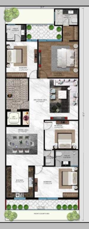 builder floor 275 sqyd Builder Floor 275 Sqyd Cluster Plan from 1st to 4th Floor