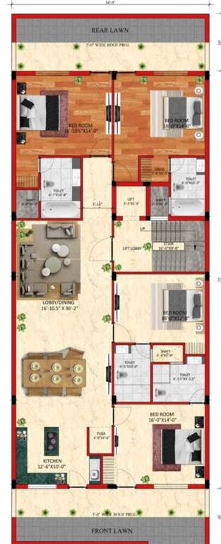  imperial builder floor 350 sq yd Imperial Builder Floor 350 Sq Yd Cluster Plan For Typical Floor Plan