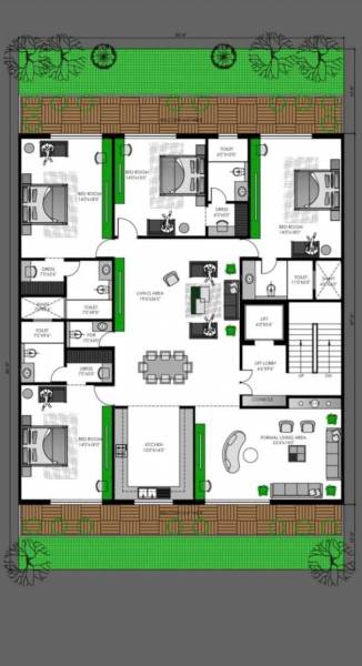  imperial-builder-floor-450-sq-yd Typical Floor Cluster Plan