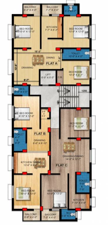  apartment Apartment Cluster Plan For Typical Floor Plan