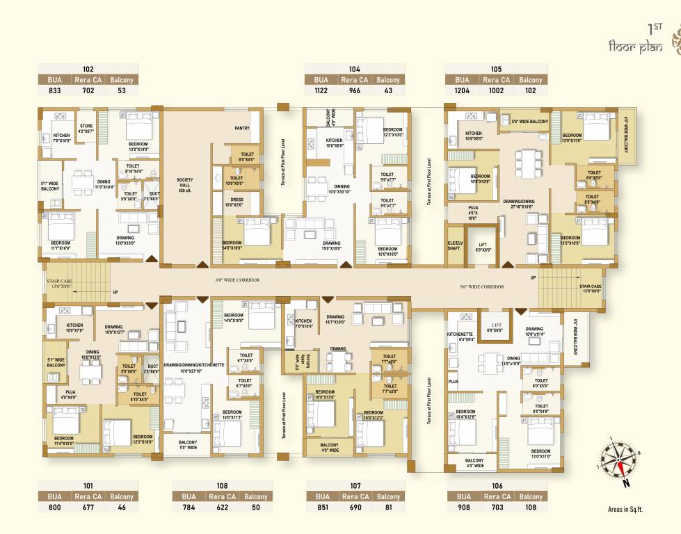  nivas Nivas Cluster Plan for 1st Floor