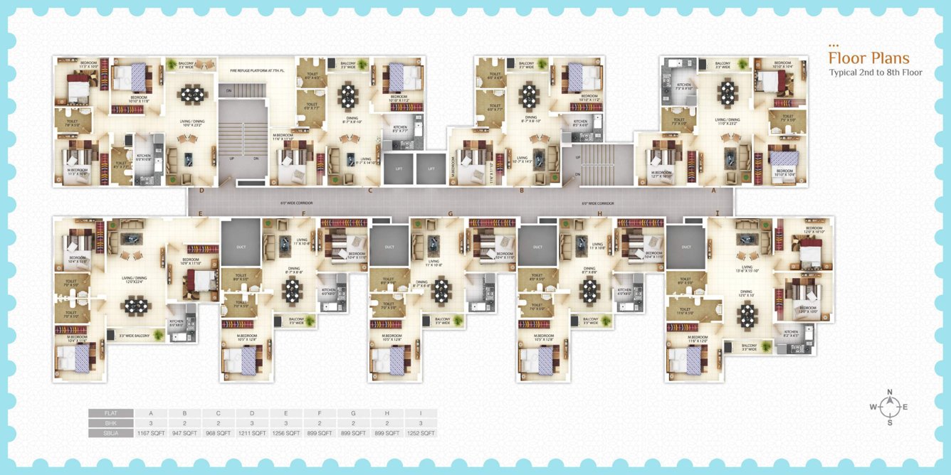  green meadows Green Meadows Cluster Plan from 2nd to 8th Floor