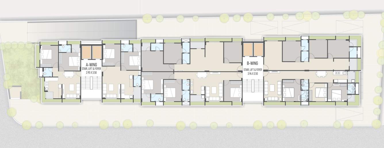  sampad atul Block A Cluster Plan For Typical Floor Plan