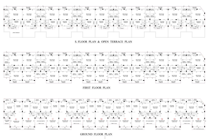 elysium Cluster Plan from 5th to 15th Floor