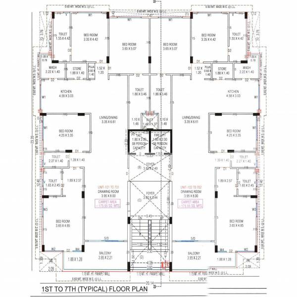 rajharsh-celestial One Cluster Plan from 1st to 7th Floor