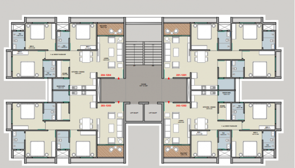 sixty A Cluster Plan from 2nd to 12th Floor