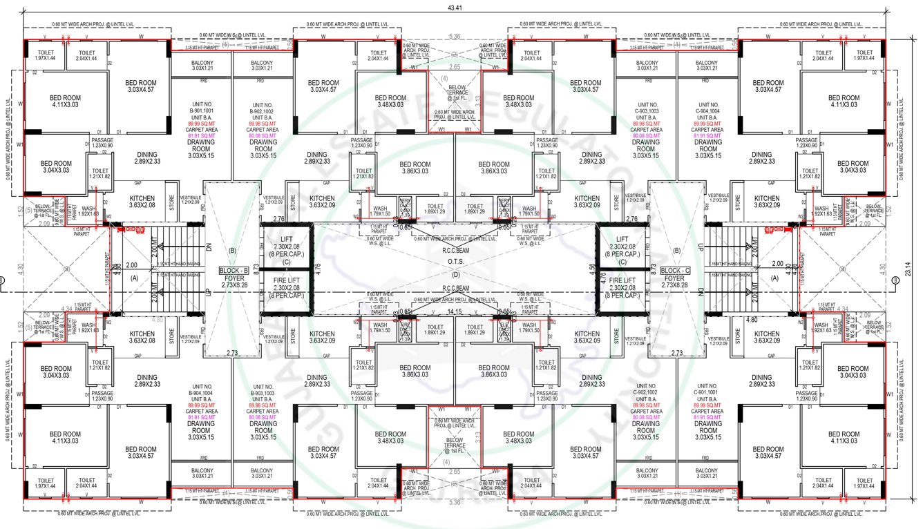  samesh Block B And C Cluster Plan From 9th To 10th Floor