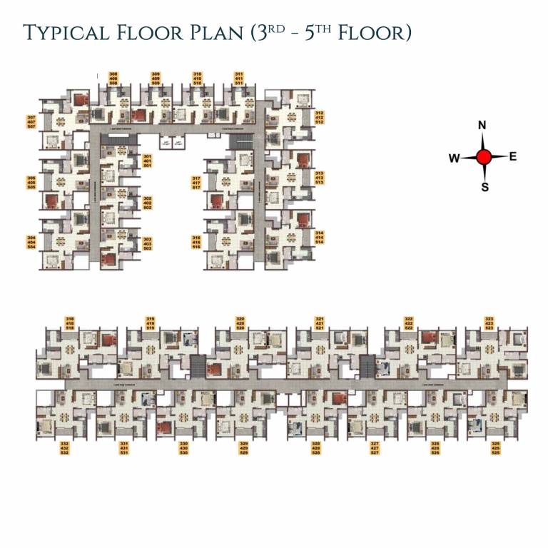apline Apline Cluster Plan from 3rd to 5th Floor
