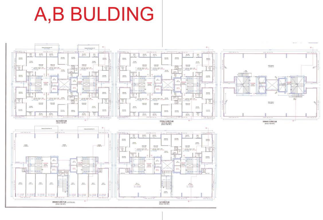  nilkanth elegance Block A Cluster Plan from 1st to 14th Floor
