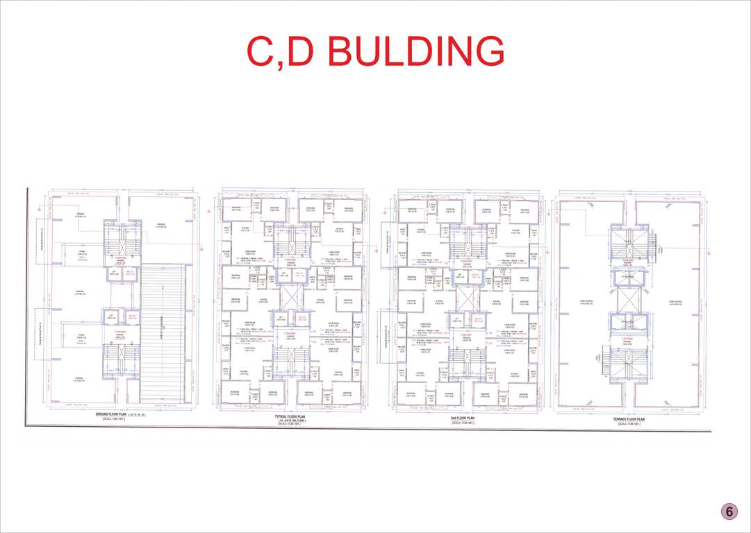  nilkanth elegance Block C Cluster Plan from 1st to 14th Floor